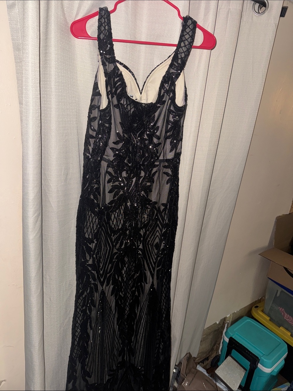 Fashion Nova Black Sequin Embellished Maxi Dress - Picture 2 of 4